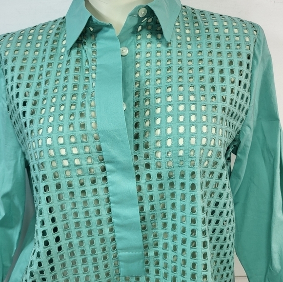 Ann Taylor LOFT Softened Cut Out Blouse - Picture 2 of 7